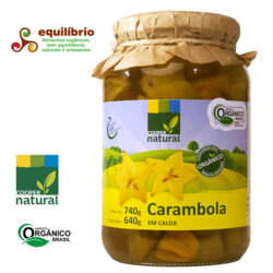 Carambola em Calda Orgânica "CooperNatural" - 640gr peso drenado / 740gr peso líquido