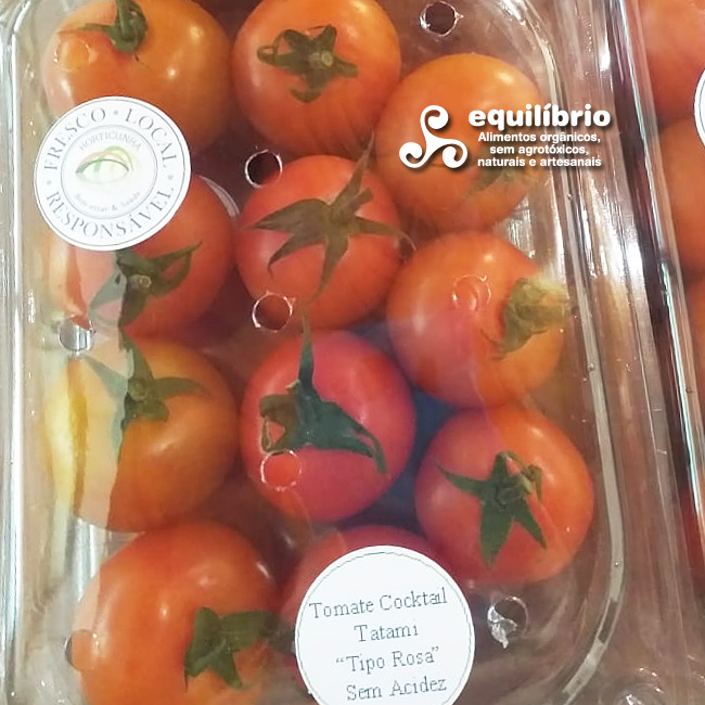Tomate Cocktail Tatami "Tipo rosa" sem acidez "Horticunha" - Bdj 400 gs (aproximadamente)