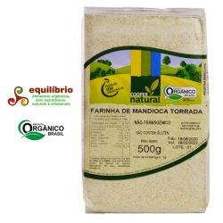 Farinha de Mandioca Torrada Orgânica - "CooperNatural" - 500gs - Sem glúten