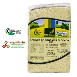 Farinha de Mandioca Flocada Orgânica (BIJU) - "CooperNatural" - 250gs - Sem glúten