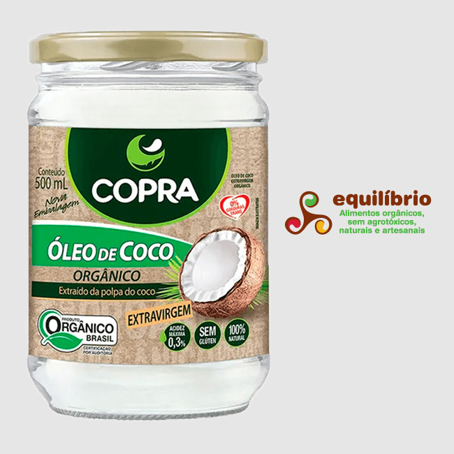 Óleo de Coco Extravirgem Orgânico "Copra" - 500 ml.