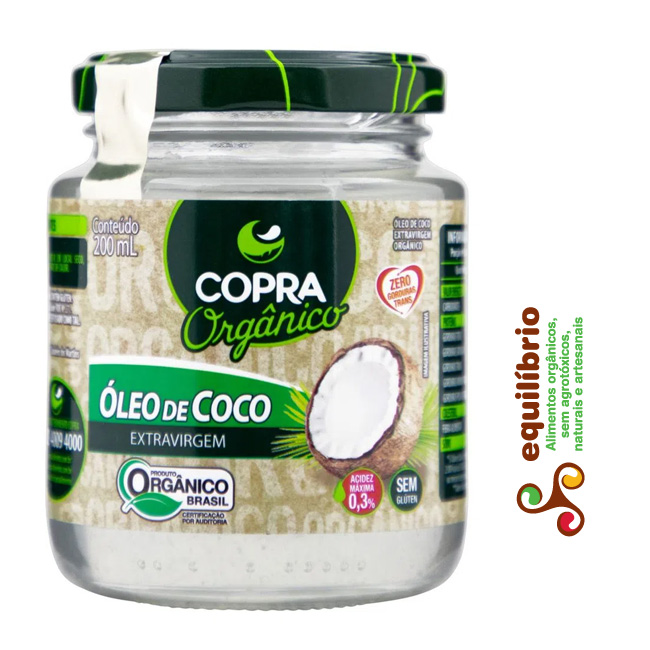 Óleo de Coco Extravirgem Orgânico "Copra" - 200 ml.