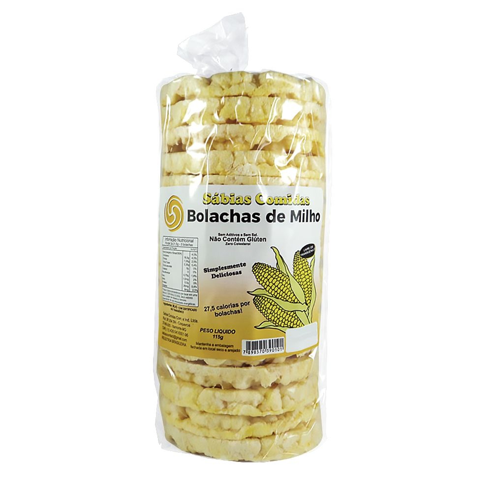Bolacha de Milho Não Transgênico - "Sábias Comidas" 115g