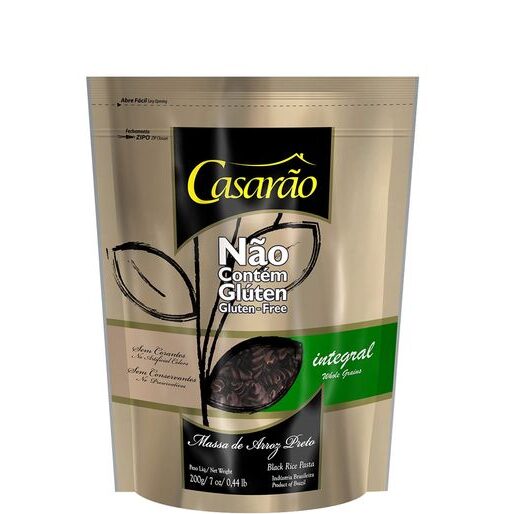 Massa de Arroz Preto Integral Fuzilli - "Casarão" - 200g